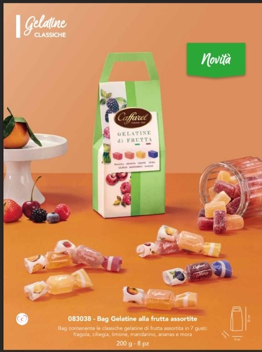 CAFFAREL BAG CARAMELLE GELATINE ALLA FRUTTA ASSORTITE GR 150 CAFFAREL