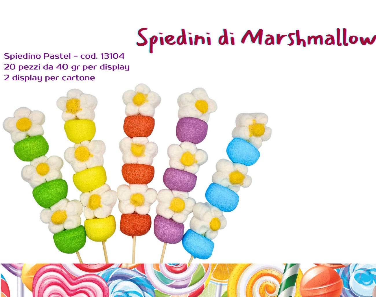 LOLLY POP SPIEDINO PASTEL X 20 PEZZI IPERMARKETSRL