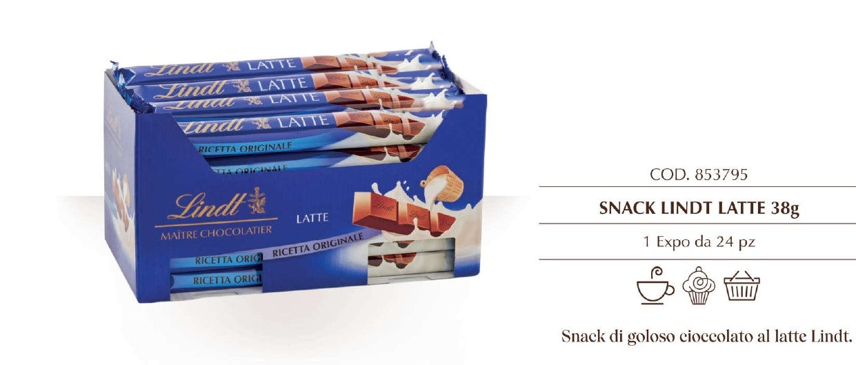LINDT SNACK LATTE GR 38 X 24 PEZZI LINDT