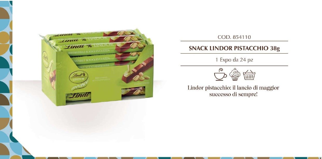 LINDT SNACK LINDOR PISTACCHIO X 24