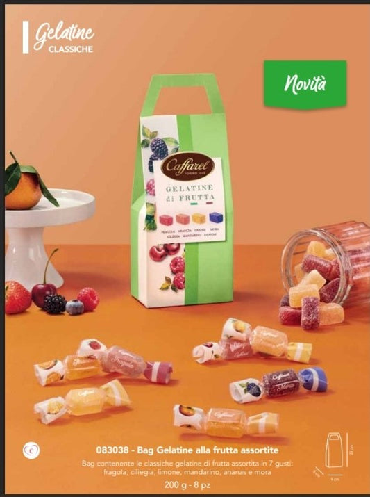 CAFFAREL BAG CARAMELLE GELATINE ALLA FRUTTA  ASSORTITE GR 150 CAFFAREL