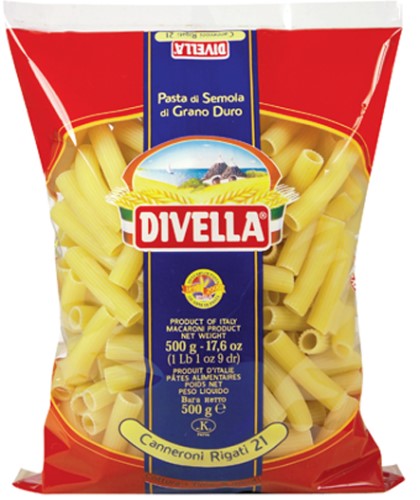 DIVELLA 21 CANNERONI RIGATI 500 GR X24 IPERMARKETSRL