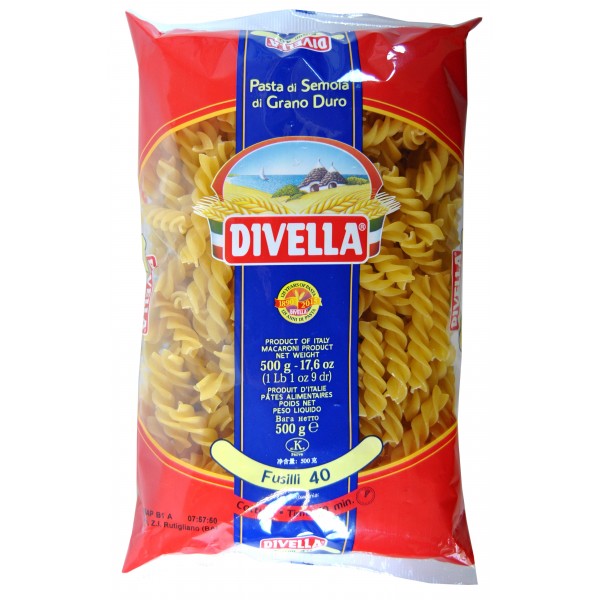 DIVELLA 40 FUSILLI 500 GR X 24 PZ divella