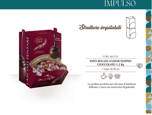 LINDT BOULES DOPPIO CIOCCOLATO X 96