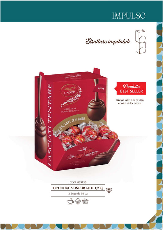 LINDT BOULES LINDOR LATTE X 96