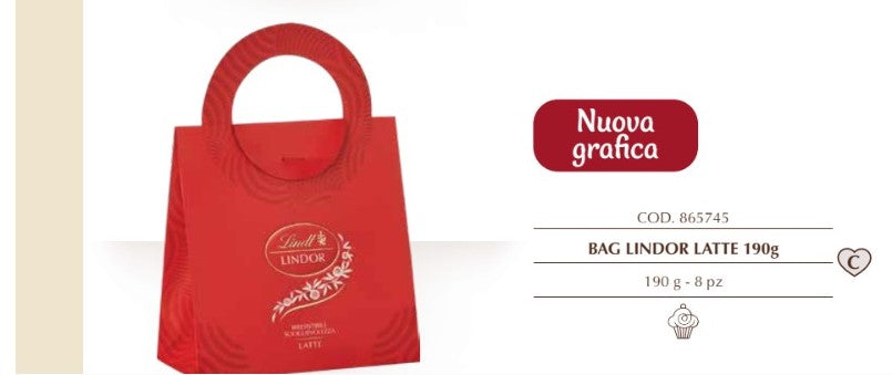 LINDT BAG SHOP LATTE  GR 150 X 8