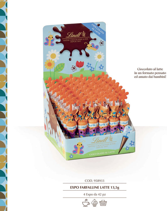 LINDT OMBRELLINI  FARFALLINE LATTE X 42