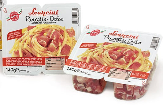 leoncini pancetta dolce cubetti 2 pezzi  gr 50+50 x 12 blister